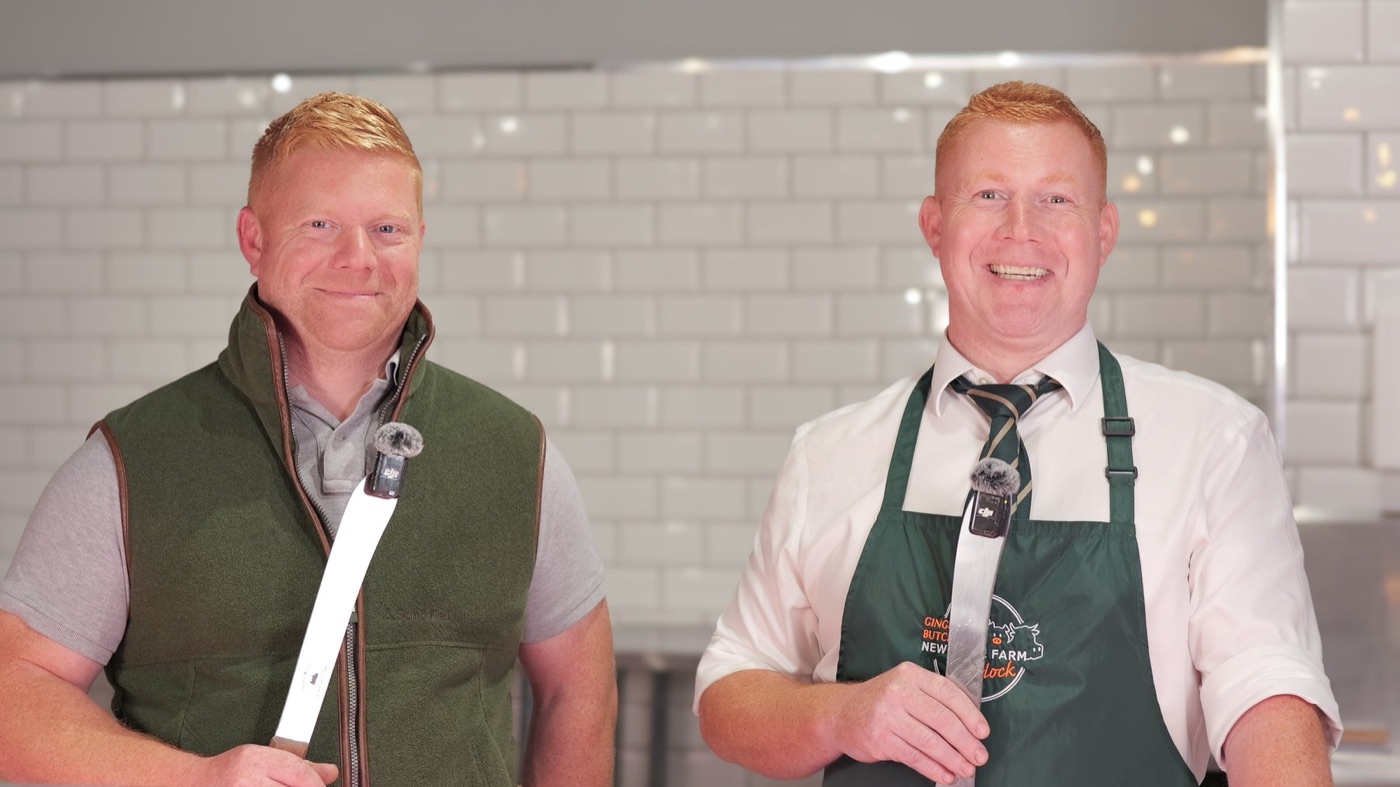 Tom and Ed Armstrong at the counter in the Matlock shop